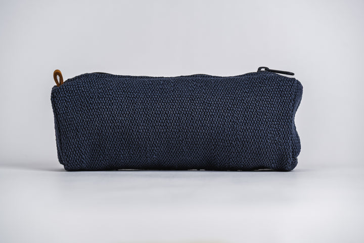 Navy Tweed Pouch