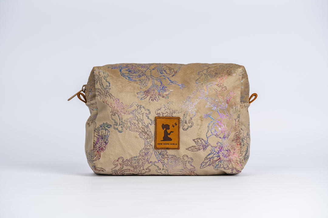 Gold Leaf Cosmetic Pouch