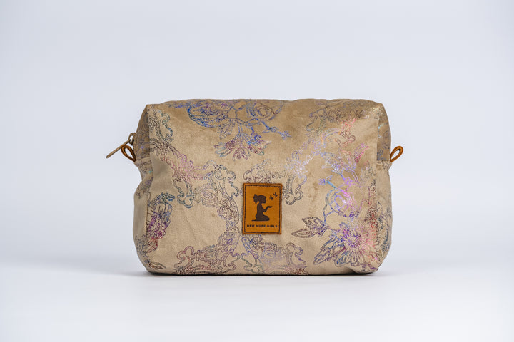 Gold Leaf Cosmetic Pouch