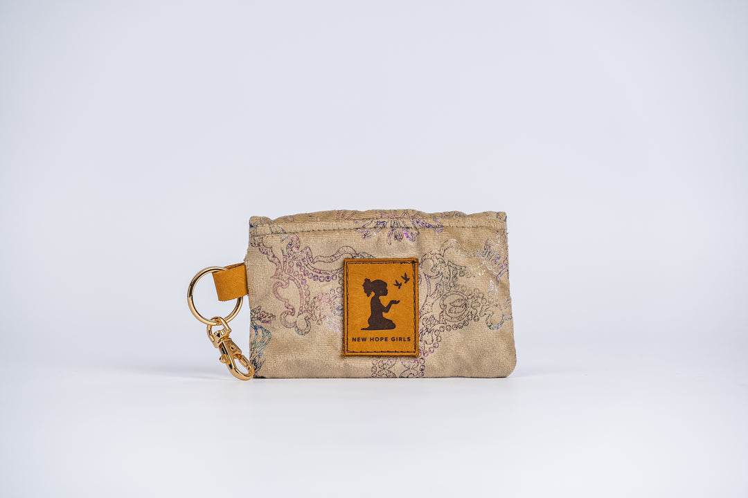 Gold Leaf Snap Card Pouch