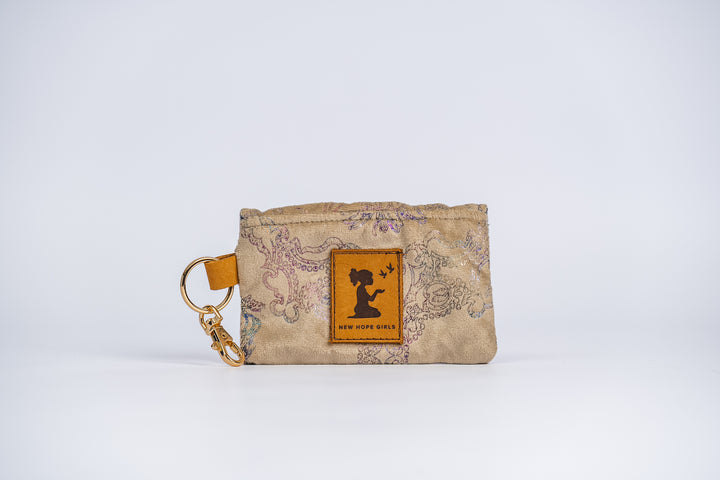 Gold Leaf Snap Card Pouch