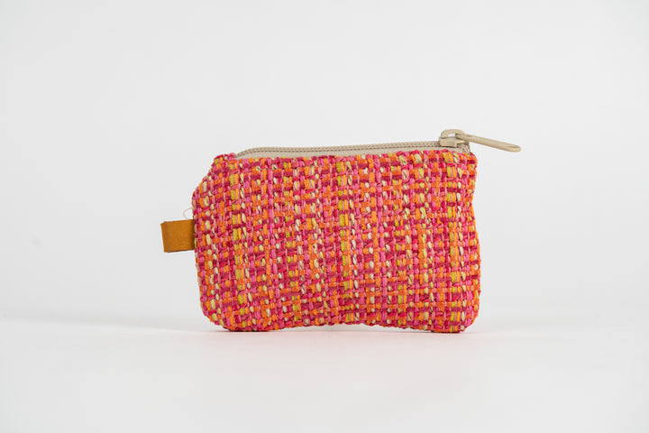 Pink Tweed Card Pouch