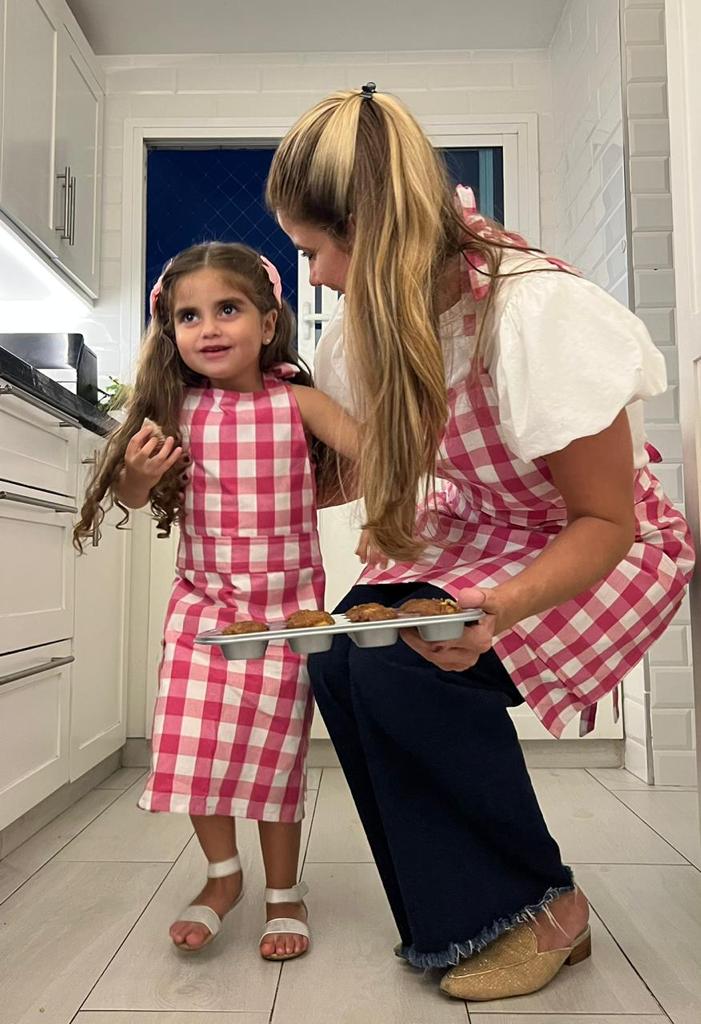 Pink Check Apron - Child Sized