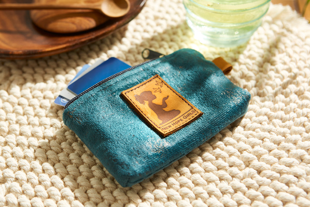 Teal Card Pouch