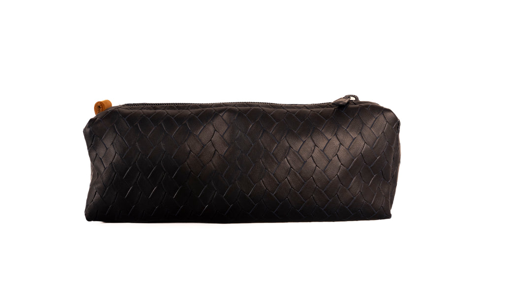 Navy Woven Pouch