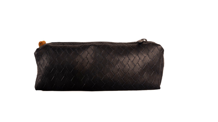 Navy Woven Pouch