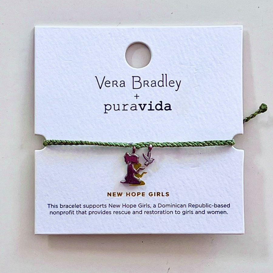 Vera Bradley Pura Vida Charity Charm Bracelet for Blessings in A Backpack Women